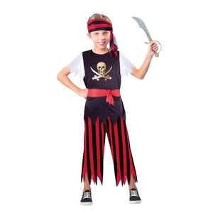 Kids Pirate Costume Child Boy's Size 6/7 Halloween Outfit 100% Polyester